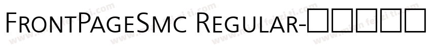 FrontPageSmc Regular字体转换